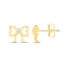 Thumbnail Image 3 of Diamond Bow Stud Earrings 1/20 ct tw 10K Yellow Gold