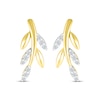 Thumbnail Image 2 of Diamond Leaf & Branch Earrings 1/10 ct tw 10K Yellow Gold