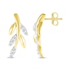 Thumbnail Image 3 of Diamond Leaf & Branch Earrings 1/10 ct tw 10K Yellow Gold