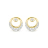 Thumbnail Image 2 of Diamond Circle in Circle Earrings 1/8 ct tw 10K Yellow Gold