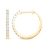 Thumbnail Image 3 of Diamond Hoop Earrings 1/4 ct tw 10K Yellow Gold