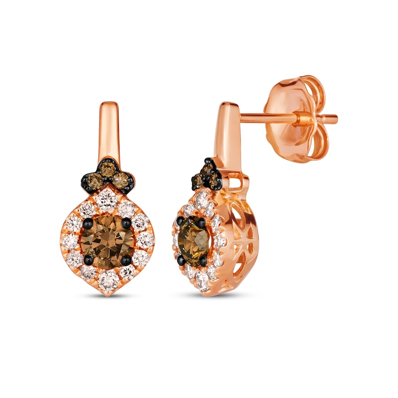 Main Image 1 of Le Vian Diamond Earrings 5/8 ct tw 14K Strawberry Gold