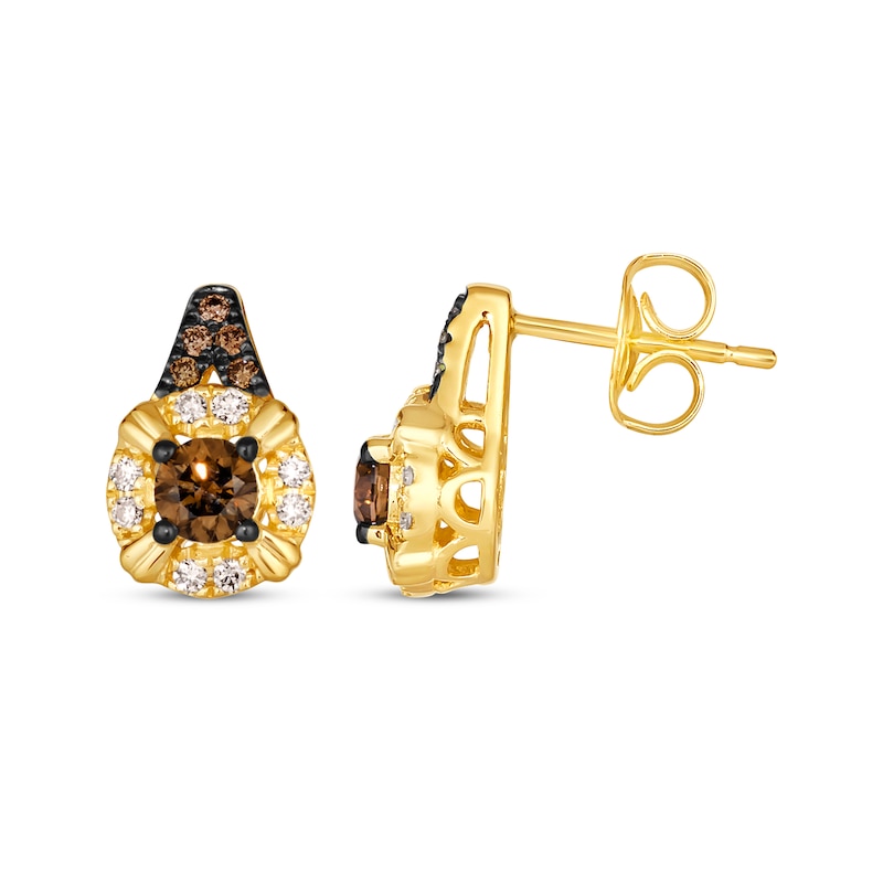 Main Image 3 of Le Vian Diamond Earrings 1/2 ct tw 14K Honey Gold