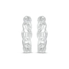 Thumbnail Image 2 of Diamond Chain Link Hoop Earrings 1/6 ct tw 10K White Gold