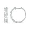 Thumbnail Image 3 of Diamond Chain Link Hoop Earrings 1/6 ct tw 10K White Gold