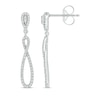 Thumbnail Image 1 of Diamond Infinity Drop Earrings 1/3 ct tw Sterling Silver