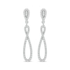 Thumbnail Image 2 of Diamond Infinity Drop Earrings 1/3 ct tw Sterling Silver