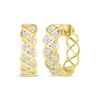 Thumbnail Image 0 of Diamond Braided Hoop Earrings 1/2 ct tw 10K Yellow Gold