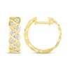 Thumbnail Image 2 of Diamond Braided Hoop Earrings 1/2 ct tw 10K Yellow Gold