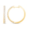 Thumbnail Image 3 of Diamond Hoop Earrings 3/4 ct tw 10K Yellow Gold