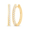 Thumbnail Image 1 of Diamond Hoop Earrings 1/3 ct tw 10K Yellow Gold