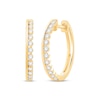 Thumbnail Image 1 of Diamond Hoop Earrings 1/4 ct tw 10K Yellow Gold