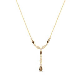 Le Vian Venetian Mosaic Diamond Y-Drop Necklace 3/4 ct tw 14K Honey Gold 19&quot;