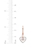 Thumbnail Image 3 of Diamond Infinity Heart Dangle Hoop Earrings 1/4 ct tw 10K Rose Gold