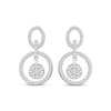 Thumbnail Image 2 of Diamond Oval & Circle Drop Earrings 3/4 ct tw 10K White Gold