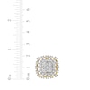 Thumbnail Image 5 of Diamond Cushion-Shaped Cluster Earrings 1/2 ct tw 10K Yellow Gold