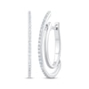 Thumbnail Image 1 of Unstoppable Love Diamond Double Hoop Earrings 1/4 ct tw 10K White Gold