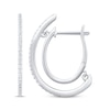 Thumbnail Image 3 of Unstoppable Love Diamond Double Hoop Earrings 1/4 ct tw 10K White Gold