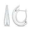 Thumbnail Image 3 of Unstoppable Love Diamond Split Double Hoop Earrings 1/2 ct tw 10K White Gold