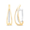 Thumbnail Image 0 of Unstoppable Love Diamond Split Double Hoop Earrings 1/3 ct tw 10K Two-Tone Gold