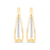 Thumbnail Image 2 of Unstoppable Love Diamond Split Double Hoop Earrings 1/3 ct tw 10K Two-Tone Gold