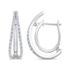 Thumbnail Image 3 of Unstoppable Love Diamond Split Double Hoop Earrings 1/4 ct tw 10K White Gold