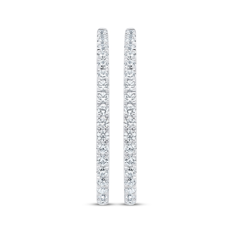 Main Image 2 of Unstoppable Love Diamond Double Hoop Earrings 1 ct tw 10K White Gold