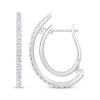 Thumbnail Image 3 of Unstoppable Love Diamond Double Hoop Earrings 1 ct tw 10K White Gold