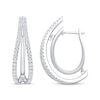 Thumbnail Image 3 of Unstoppable Love Diamond Split Double Hoop Earrings 1 ct tw 10K White Gold