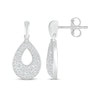 Thumbnail Image 3 of Diamond Cobblestone Teardrop Dangle Earrings 5/8 ct tw 10K White Gold