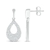 Thumbnail Image 3 of Diamond Cobblestone Teardrop Dangle Earrings 5/8 ct tw 10K White Gold