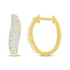 Thumbnail Image 3 of Diamond Cobblestone Swirl Hoop Earrings 5/8 ct tw 10K Yellow Gold