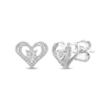 Thumbnail Image 1 of Diamond Open Heart Stud Earrings 1/10 ct tw Sterling Silver