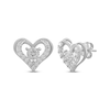 Thumbnail Image 1 of Diamond Open Heart Stud Earrings 1 ct tw 10K White Gold