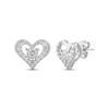 Thumbnail Image 1 of Diamond Open Heart Stud Earrings 1/2 ct tw 10K White Gold