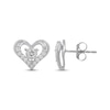 Thumbnail Image 3 of Diamond Open Heart Stud Earrings 1/2 ct tw 10K White Gold