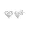 Thumbnail Image 1 of Diamond Open Heart Stud Earrings 1/4 ct tw 10K White Gold