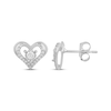 Thumbnail Image 3 of Diamond Open Heart Stud Earrings 1/4 ct tw 10K White Gold