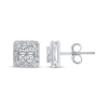 Thumbnail Image 1 of Princess-Cut Diamond Quad Halo Frame Earrings 1 ct tw 10K White Gold