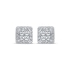 Thumbnail Image 2 of Princess-Cut Diamond Quad Halo Frame Earrings 1 ct tw 10K White Gold