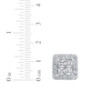 Thumbnail Image 3 of Princess-Cut Diamond Quad Halo Frame Earrings 1 ct tw 10K White Gold