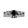 Thumbnail Image 1 of Ink & Ice Round-Cut Black & White Diamond Bridal Set 1-7/8 ct tw Black Rhodium-Plated 14K White Gold