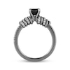 Thumbnail Image 3 of Ink & Ice Round-Cut Black & White Diamond Twist Engagement Ring 1-3/4 ct tw Black Rhodium-Plated 14K White Gold