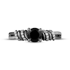 Thumbnail Image 4 of Ink & Ice Round-Cut Black & White Diamond Twist Engagement Ring 1-3/4 ct tw Black Rhodium-Plated 14K White Gold