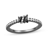 Thumbnail Image 1 of Ink & Ice Diamond Twist Wedding Band 1/4 ct tw Black Rhodium-Plated 14K White Gold