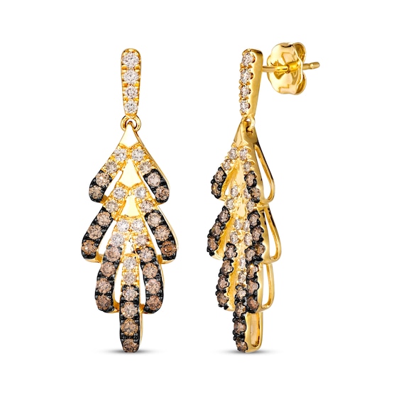 Le Vian Ombré Diamond Drop Earrings 1-1/2 ct tw 14K Honey Gold