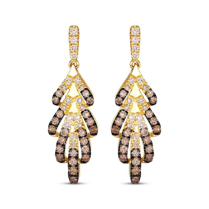 Le Vian Ombré Diamond Drop Earrings 1-1/2 ct tw 14K Honey Gold