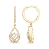 Thumbnail Image 3 of Love Entwined Diamond Dangle Hoop Earrings 1/3 ctw 10K Yellow Gold