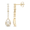 Thumbnail Image 3 of Love Entwined Diamond Drop Earrings 1/2 ctw 10K Yellow Gold