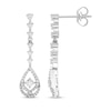 Thumbnail Image 3 of Love Entwined Diamond Drop Earrings 1/2 ctw 10K White Gold